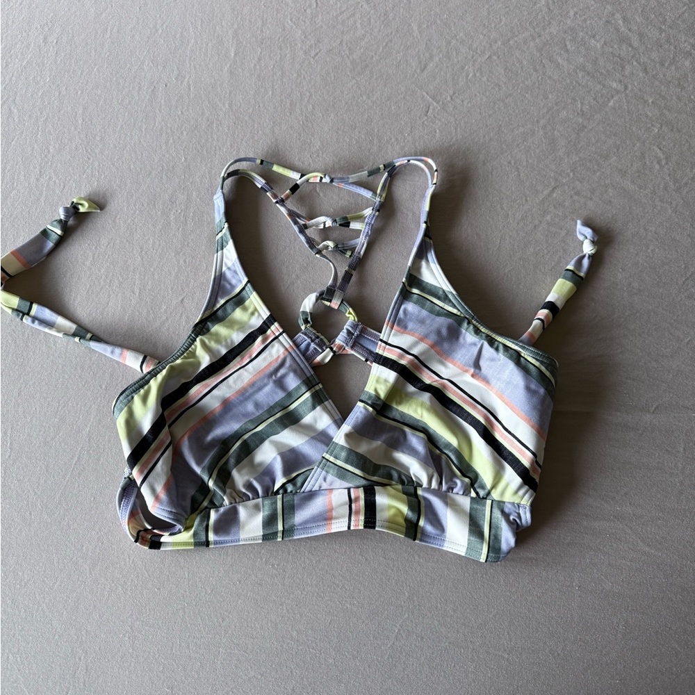 Prana Striped Multi-Color Women's Bikini Top XL